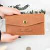 Іменний жіночий гаманець з натуральної шкіри, гравіювання у подарунок
