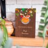 Іменна кулінарна книга з кольоровим друком у дерев'яній обкладинці