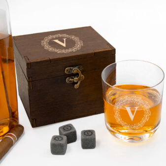 Охлаждающие камни + стакан для виски с гравировкой в подарок